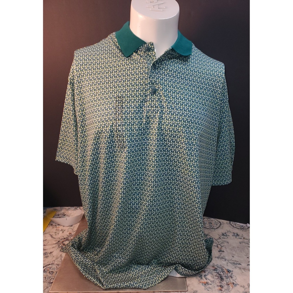 NWT Walter Hagen Green Clubhouse 19th Hole Premium Golf Polo Men's Sz XL